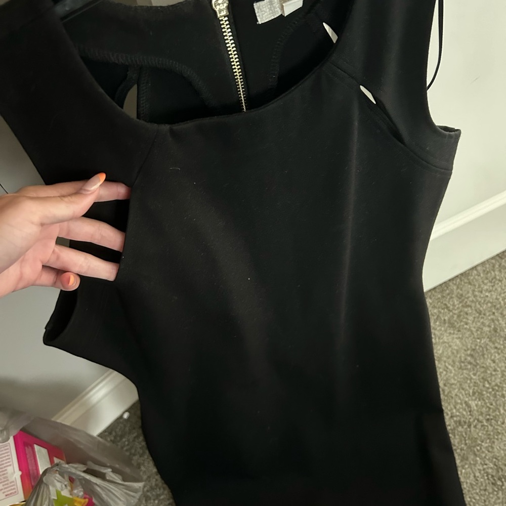 GB mini dress with slits on front and back